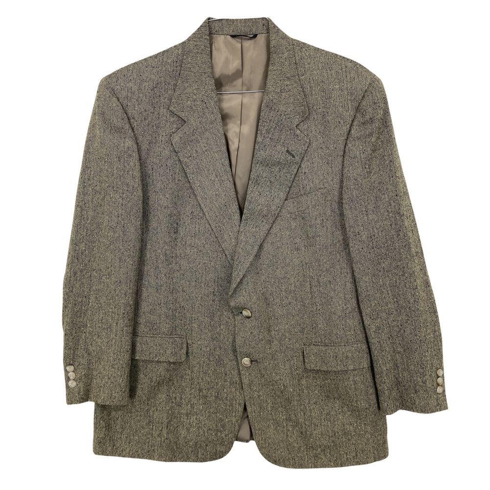 DILLARDS RACQUET CLUB Brown Tweed Wool Coat Suit Jacket Business